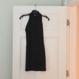 Black Sleeveless Mock Neck Women’s Dress